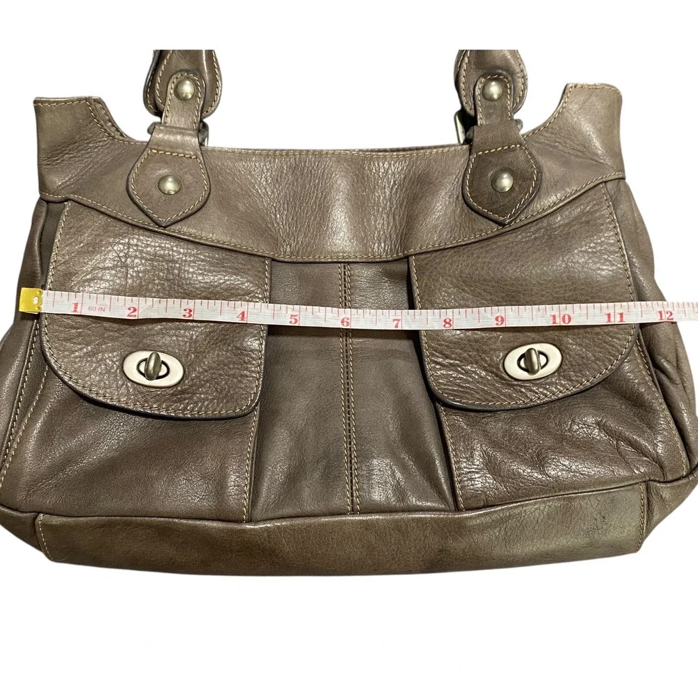 Sundance Leather Shoulder Bag Taupe Hobo Purse Made in Italy‎ Pockets Boho
